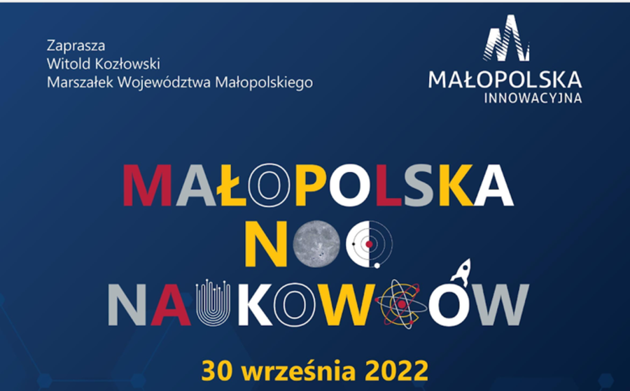 Plakat Małopolskiej Nocy Naukowców